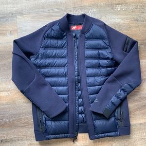 NIKE TECH FLEECE AEROLOFT MEN'S DOWN BOMBER NAVY